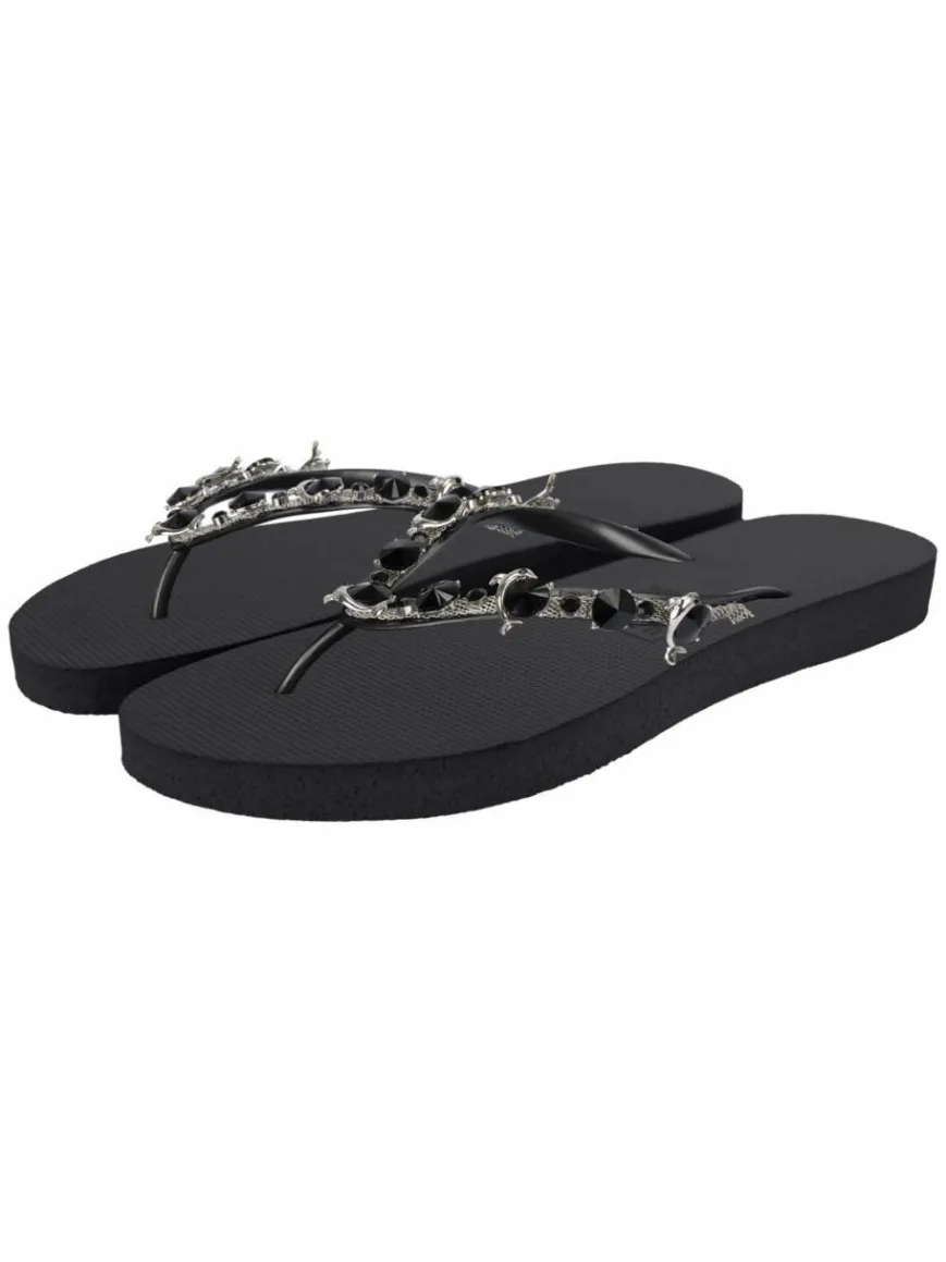 Uzurii Zehentrenner*Damen Zehentrenner schwarz uni