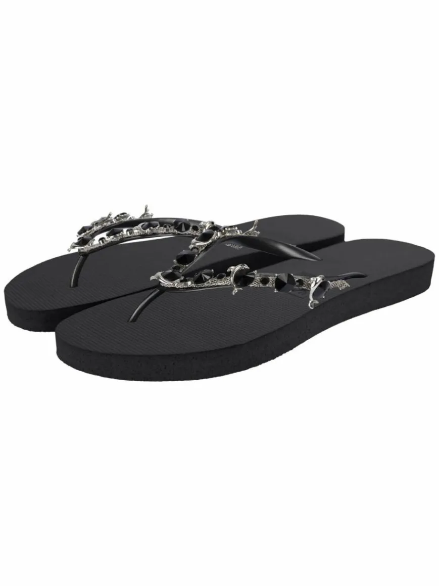 Uzurii Zehentrenner*Damen Zehentrenner schwarz uni