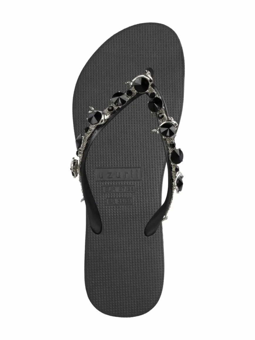 Uzurii Zehentrenner*Damen Zehentrenner schwarz uni