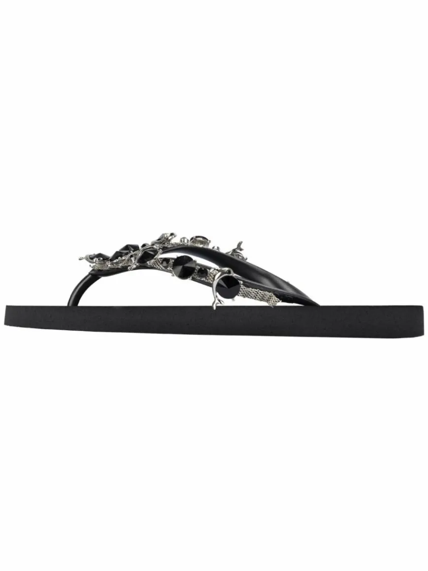 Uzurii Zehentrenner*Damen Zehentrenner schwarz uni