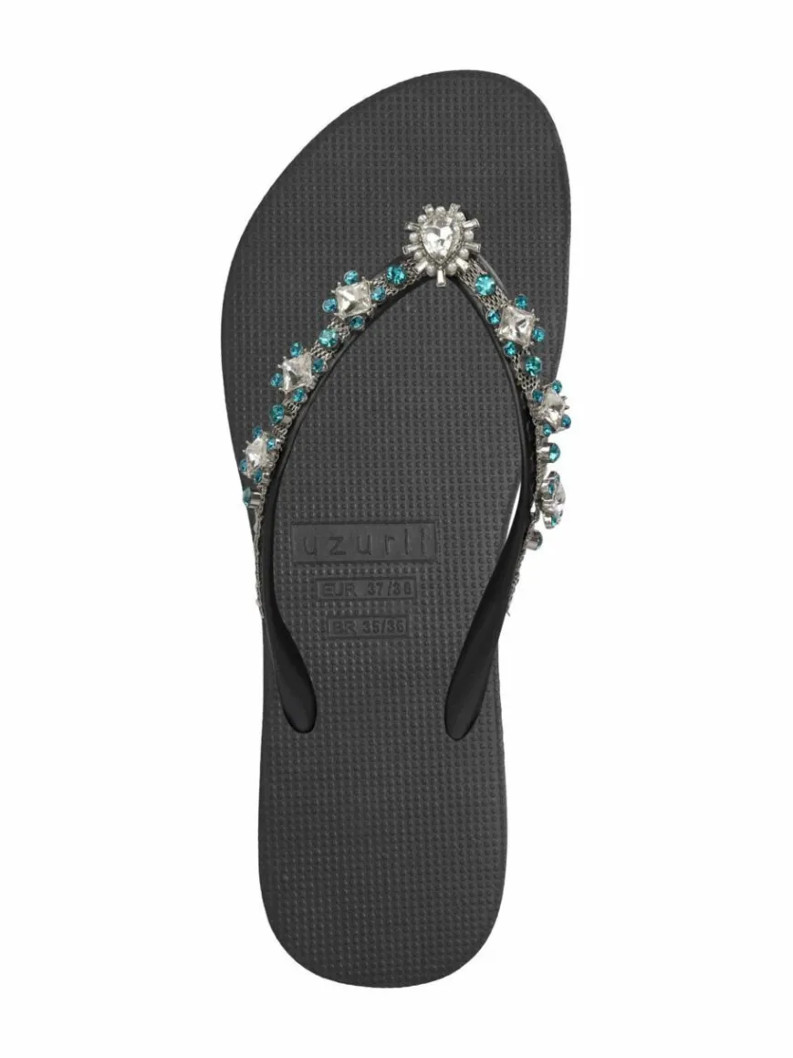 Uzurii Zehentrenner*Damen Zehentrenner schwarz uni