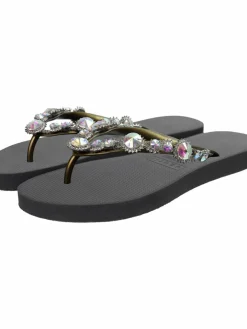 Uzurii Zehentrenner*Damen Zehentrenner schwarz uni