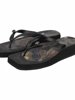 Uzurii Zehentrenner*Damen Zehentrenner schwarz uni