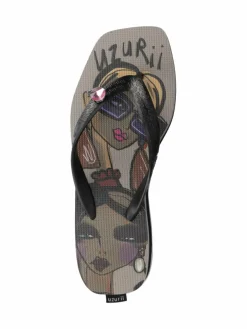 Uzurii Zehentrenner*Damen Zehentrenner schwarz uni