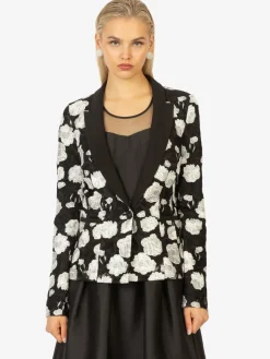 Kraimod Blazer*Damen Abendblazer schwarz gemustert