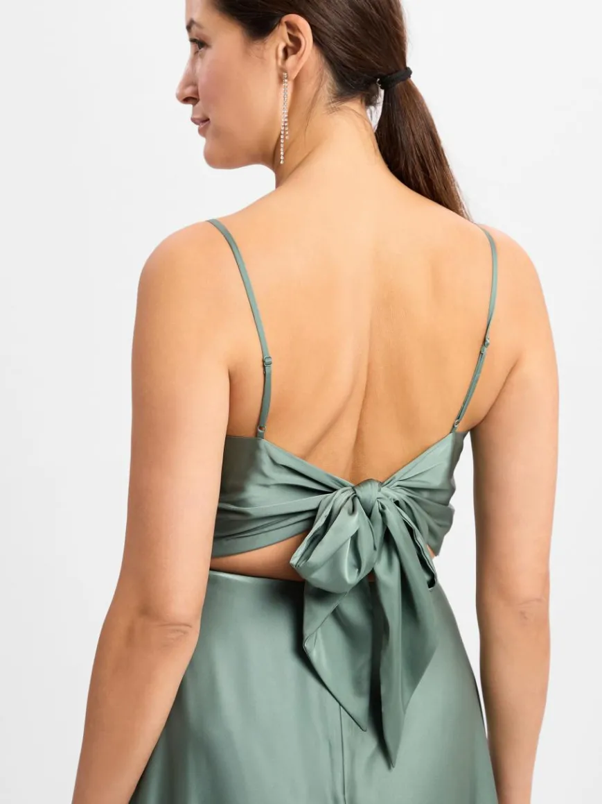 Marie Lund Kleider*Damen Abendkleid khaki uni