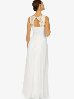 Kraimod Kleider*Damen Abendkleid weiß gemustert