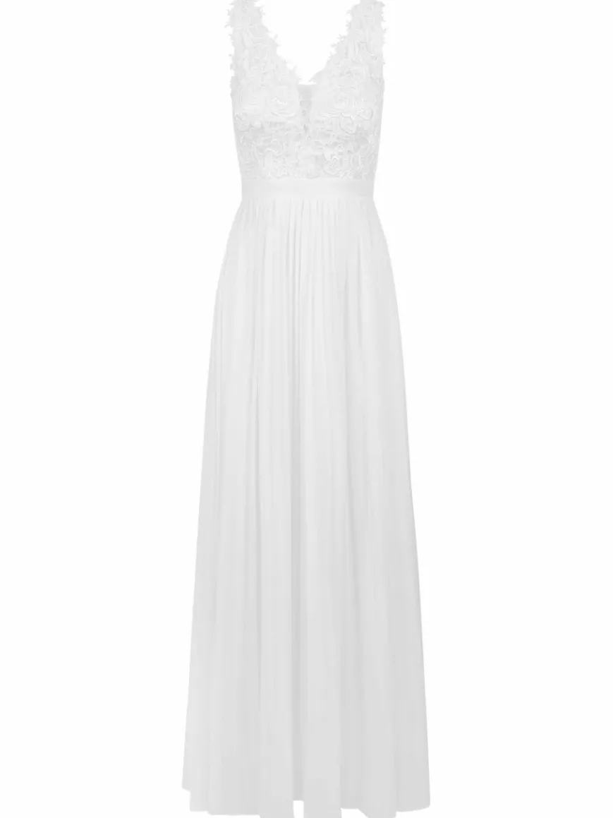 Kraimod Kleider*Damen Abendkleid weiß gemustert