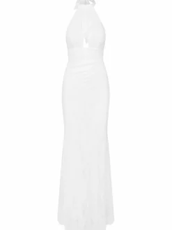 Kraimod Kleider*Damen Abendkleid weiß gemustert