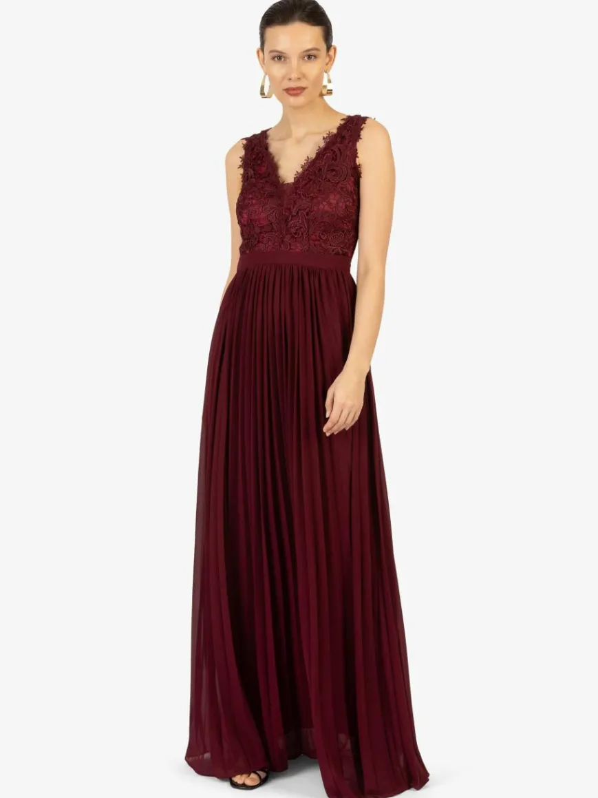 Kraimod Kleider*Damen Abendkleid bordeaux gemustert