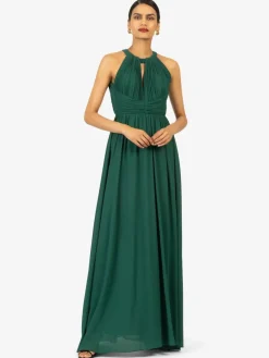 Kraimod Kleider*Damen Abendkleid grün uni