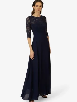 Kraimod Kleider*Damen Abendkleid marine uni