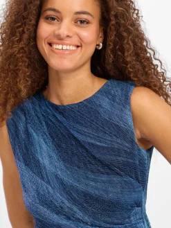 Swing Kleider*Damen Abendkleid marine gemustert