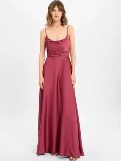 Marie Lund Kleider*Damen Abendkleid himbeer uni