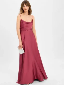 Marie Lund Kleider*Damen Abendkleid himbeer uni