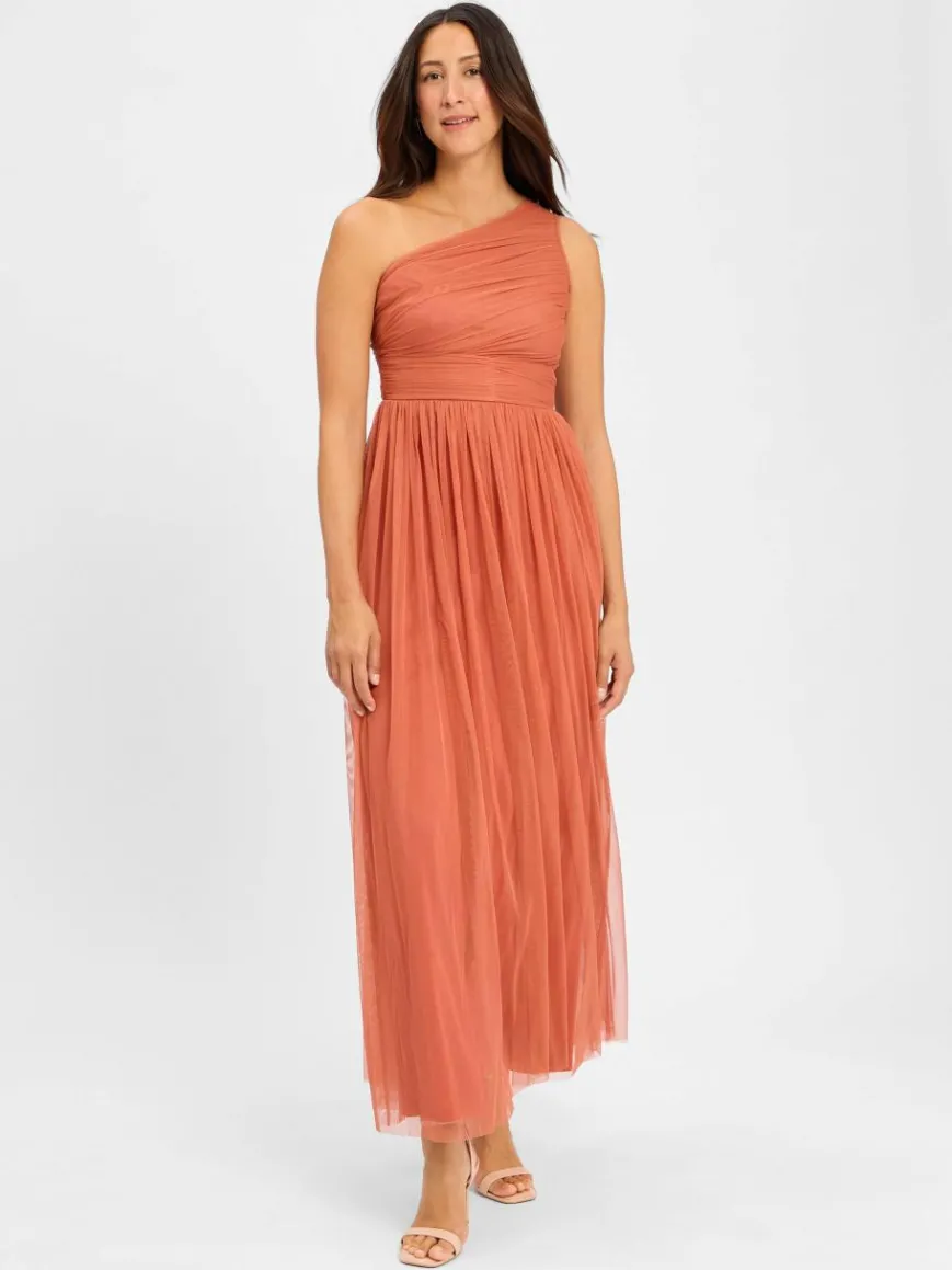 Marie Lund Kleider*Damen Abendkleid rosenholz uni