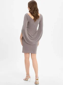 Vera Mont Kleider*Damen Abendkleid taupe strukturiert