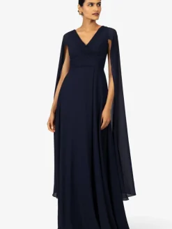 Kraimod Kleider*Damen Abendkleid marine uni