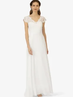 Kraimod Kleider*Damen Abendkleid weiß uni