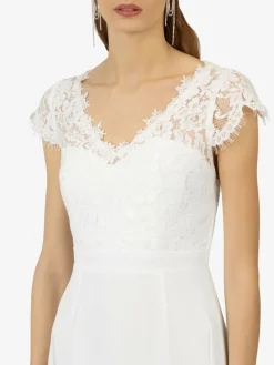 Kraimod Kleider*Damen Abendkleid weiß uni