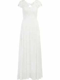 Kraimod Kleider*Damen Abendkleid weiß uni