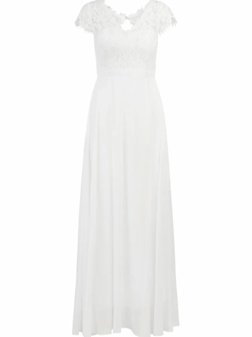 Kraimod Kleider*Damen Abendkleid weiß uni