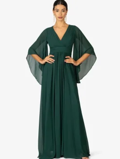 Kraimod Kleider*Damen Abendkleid grün uni