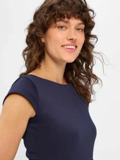 Swing Kleider*Damen Abendkleid marine lila gemustert