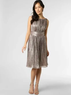 Swing Kleider*Damen Abendkleid altrosa gold gestreift