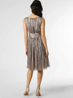 Swing Kleider*Damen Abendkleid altrosa gold gestreift