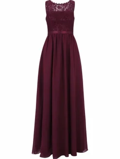 Vera Mont Kleider*Damen Abendkleid bordeaux uni