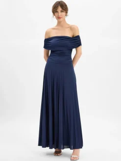 Marie Lund Kleider*Damen Abendkleid marine uni