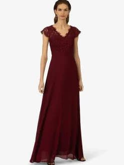 Kraimod Kleider*Damen Abendkleid bordeaux uni