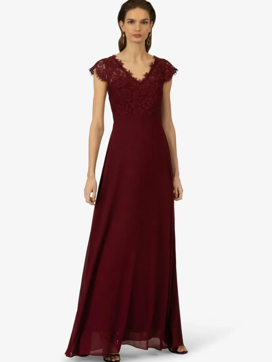 Kraimod Kleider*Damen Abendkleid bordeaux uni