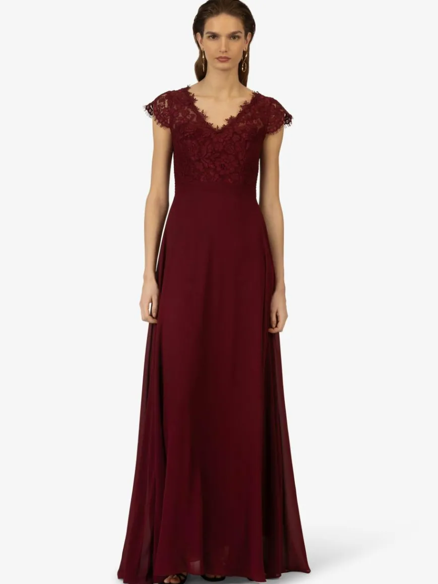 Kraimod Kleider*Damen Abendkleid bordeaux uni