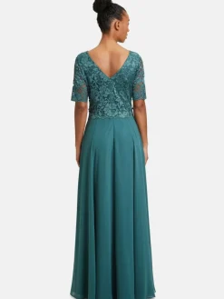 Vera Mont Kleider*Damen Abendkleid smaragd uni