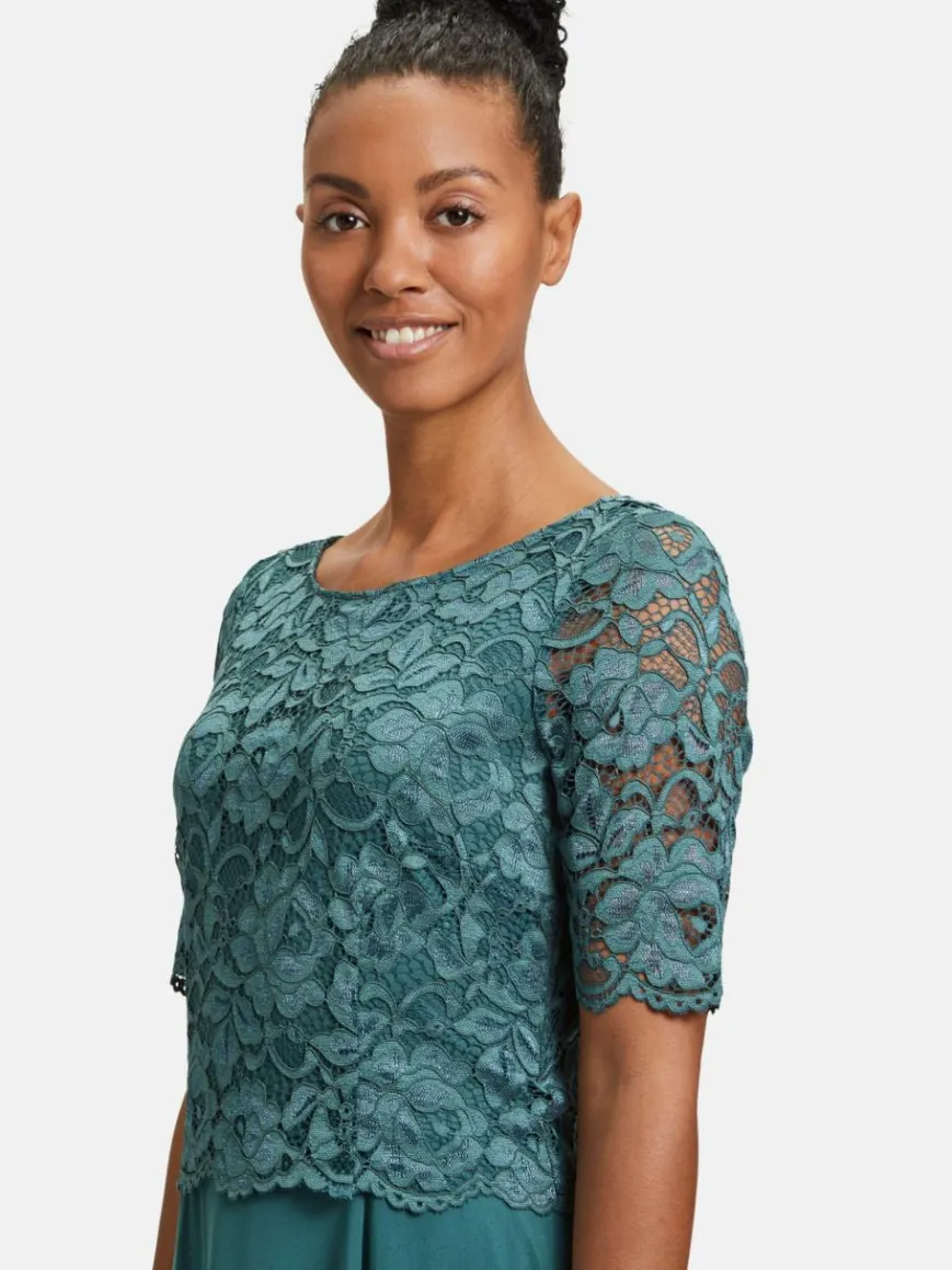 Vera Mont Kleider*Damen Abendkleid smaragd uni