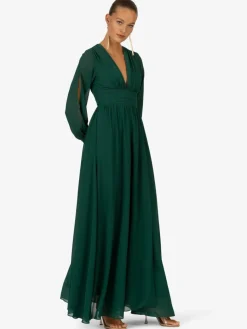 Kraimod Kleider*Damen Abendkleid grün uni