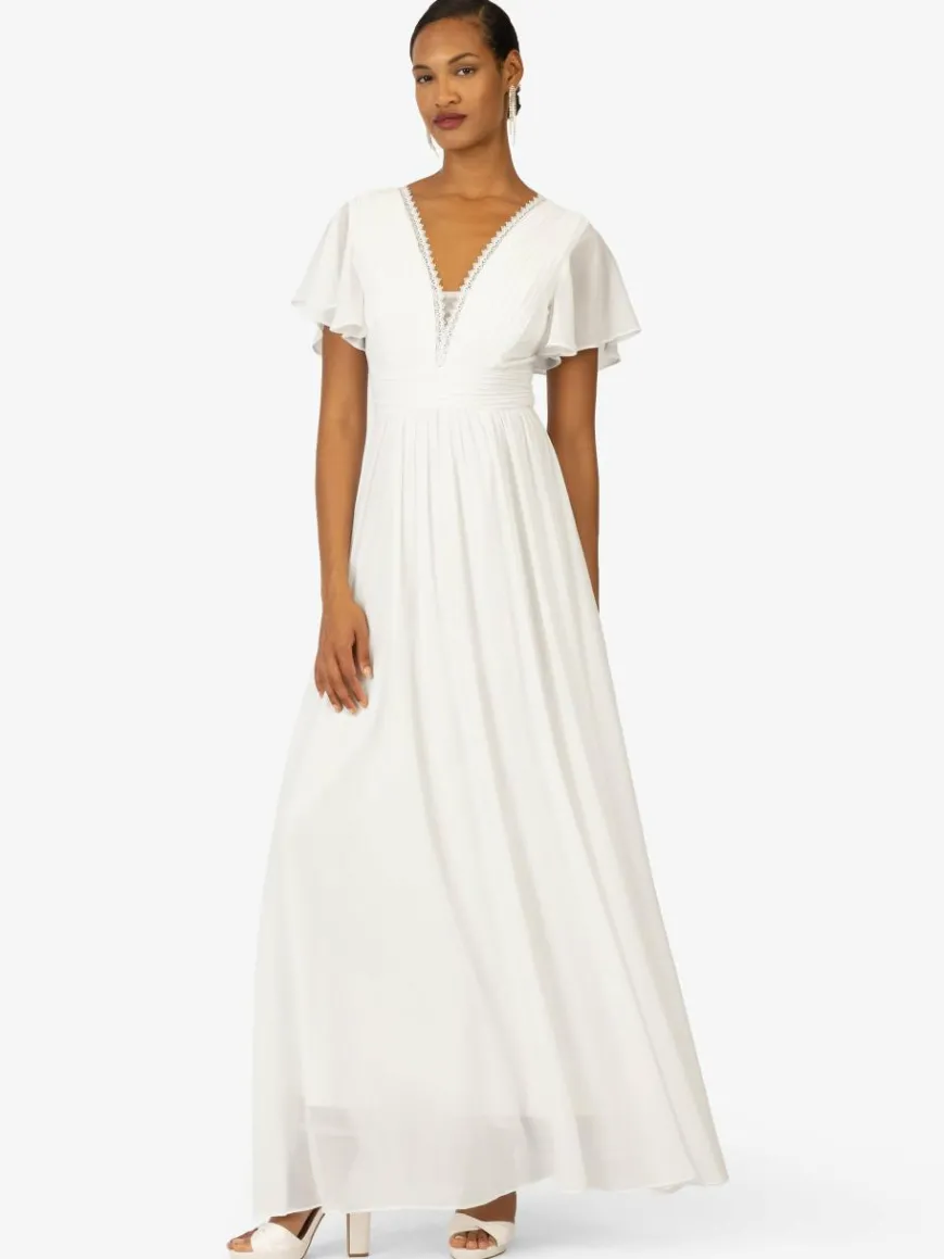 Kraimod Kleider*Damen Abendkleid weiß uni