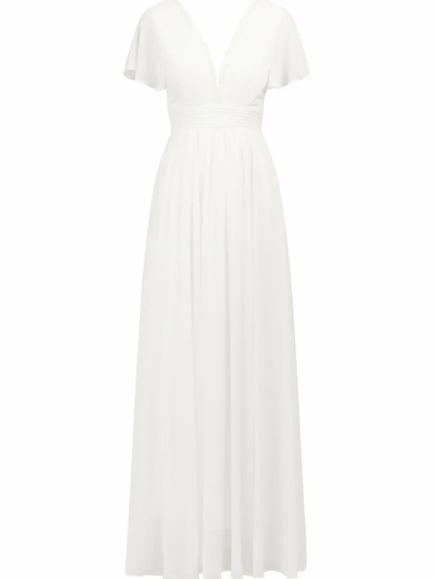 Kraimod Kleider*Damen Abendkleid weiß uni