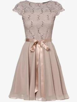 Swing Kleider*Damen Abendkleid rosa uni