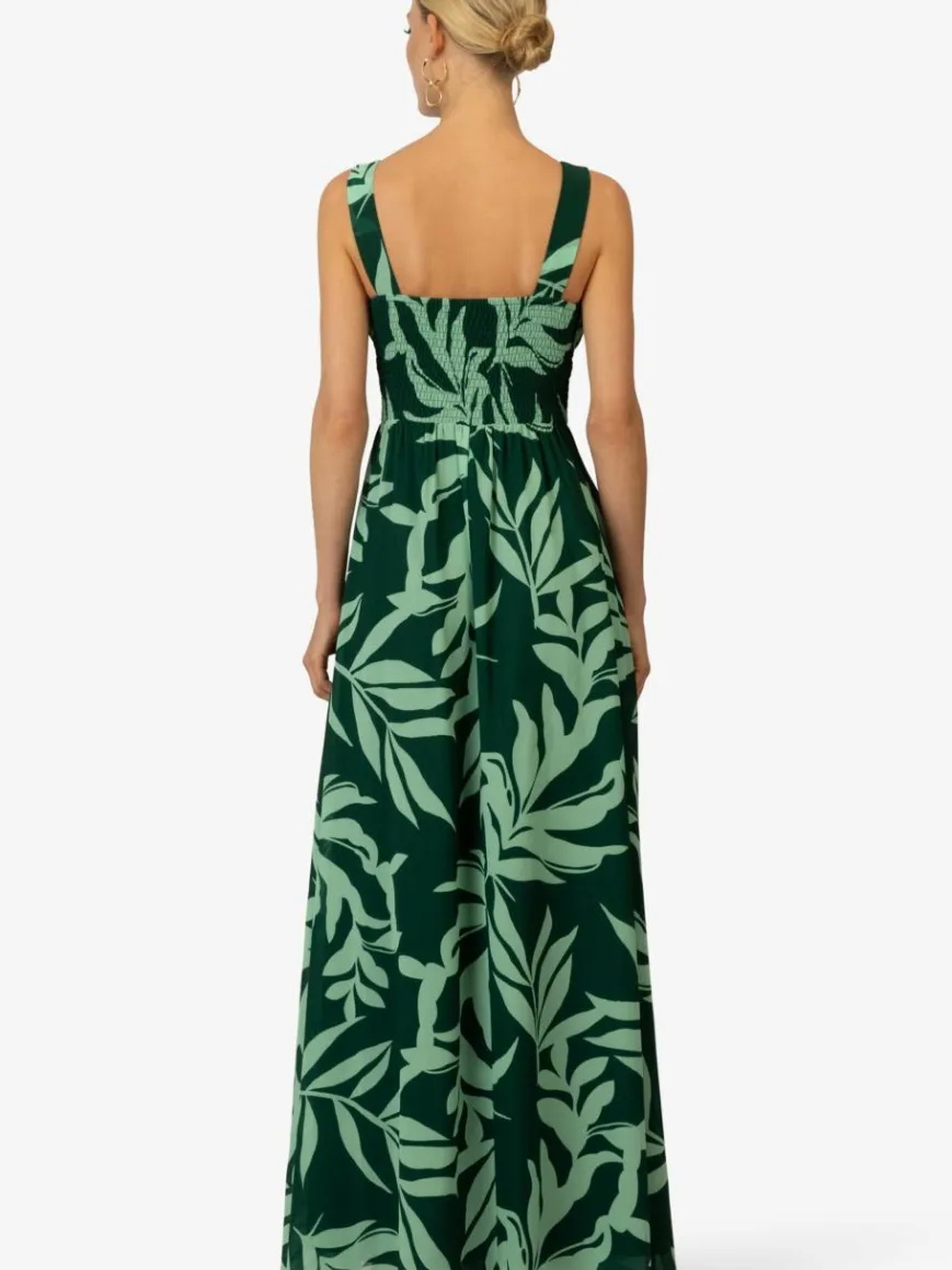 Kraimod Kleider*Damen Abendkleid grün gemustert