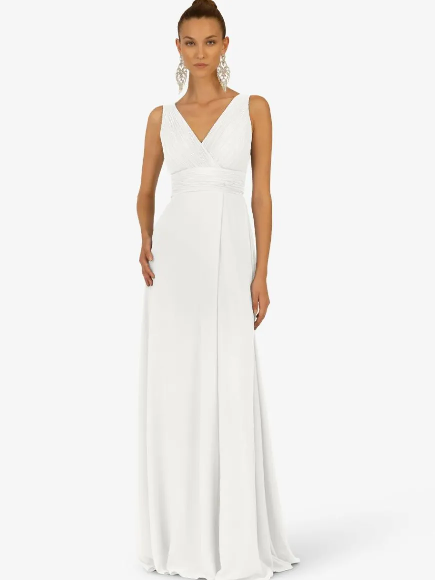 Kraimod Kleider*Damen Abendkleid weiß uni