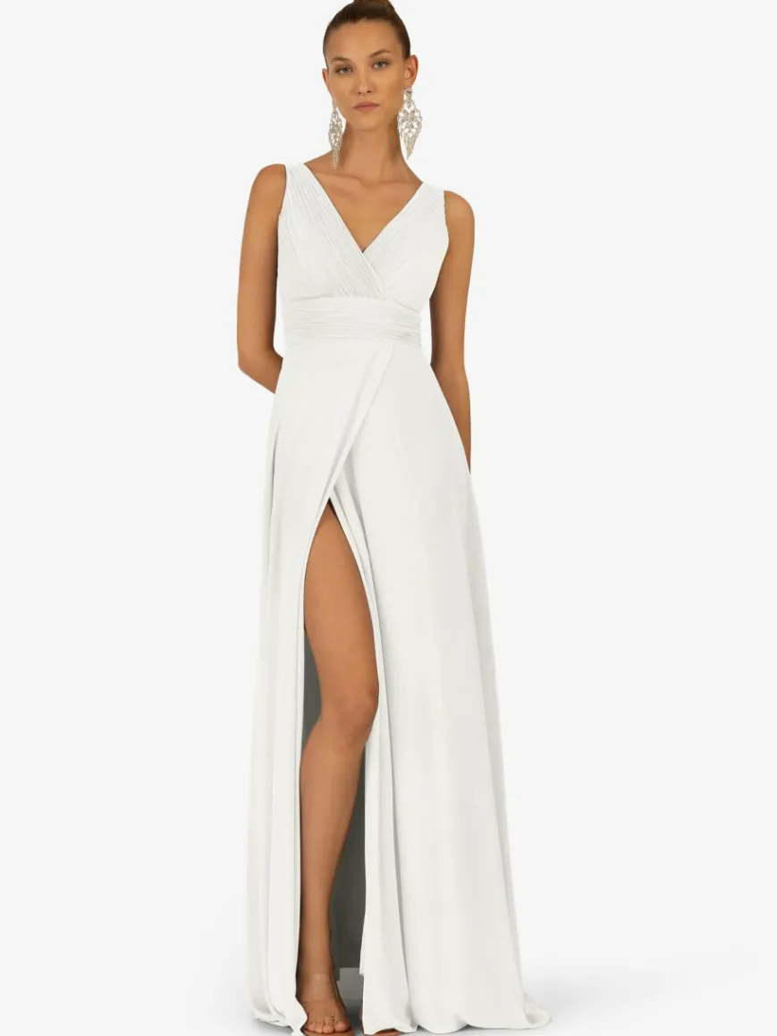 Kraimod Kleider*Damen Abendkleid weiß uni