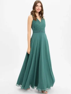 Vera Mont Kleider*Damen Abendkleid smaragd uni