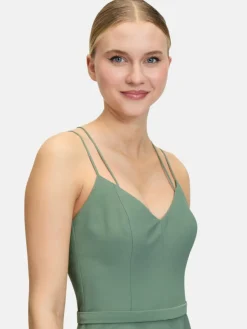 Vera Mont Kleider*Damen Abendkleid grün khaki uni