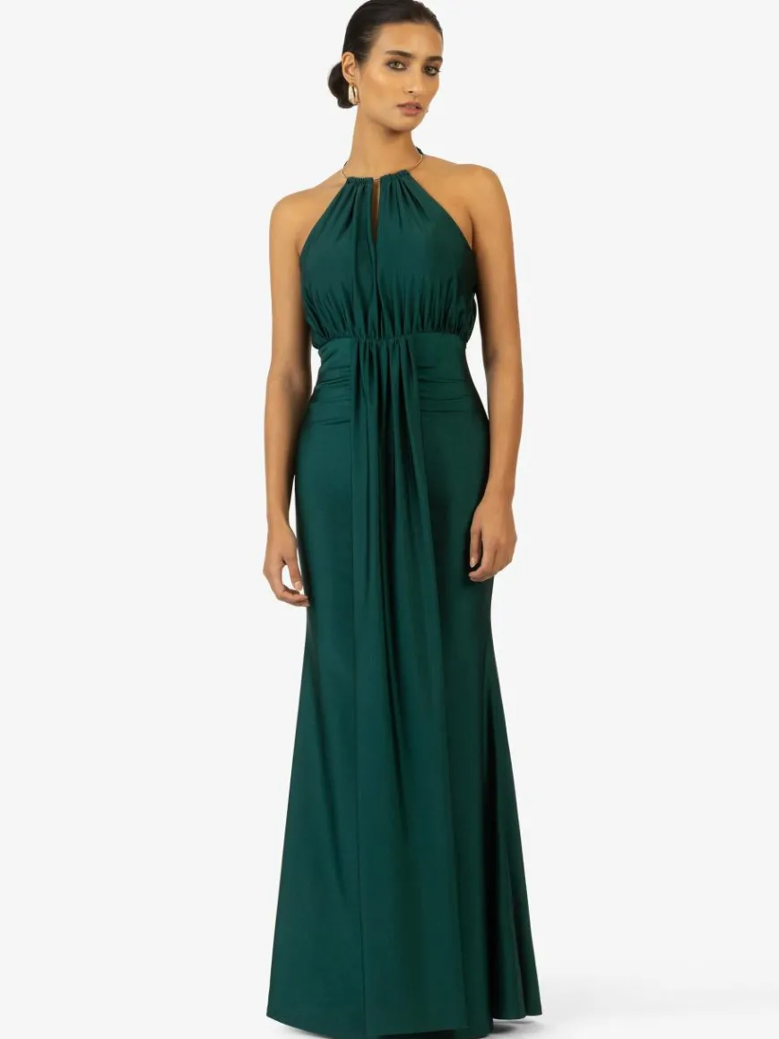 Kraimod Kleider*Damen Abendkleid grün uni