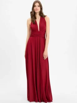 Marie Lund Kleider*Damen Abendkleid bordeaux uni