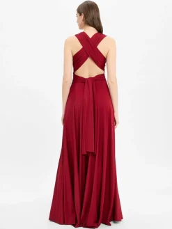 Marie Lund Kleider*Damen Abendkleid bordeaux uni
