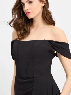 Marie Lund Kleider*Damen Abendkleid schwarz uni